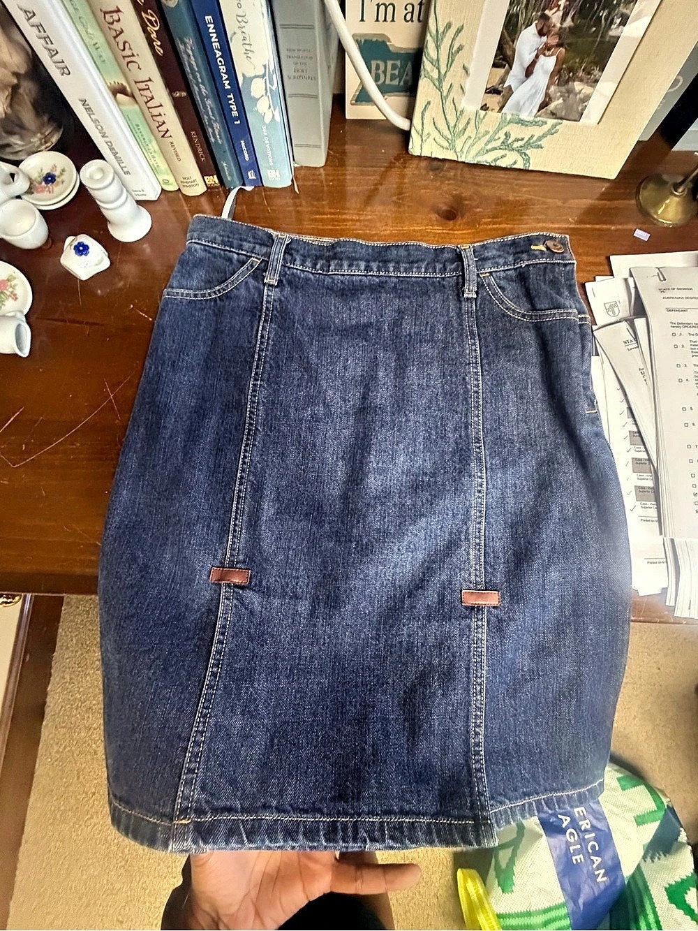 Gap Denim Mini Skirt Size 4 Blue Y2K 2003